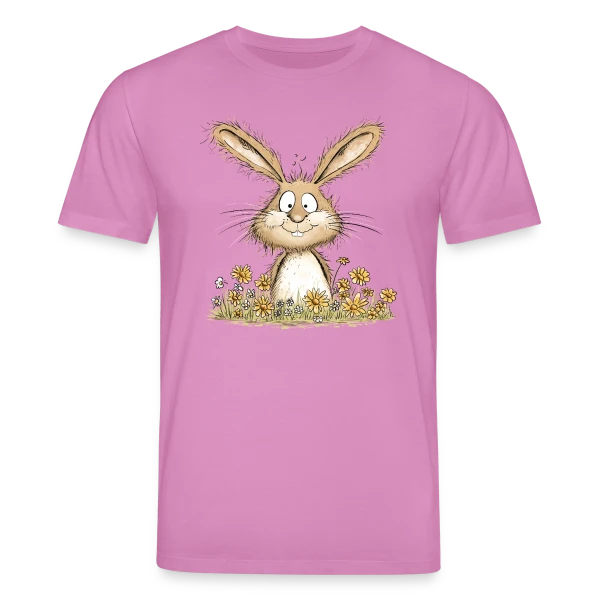 Maquette de T-shirt bio CREATOR Stanley/Stella Unisexe « Lapin Rigolo des Fleurs » à personnaliser