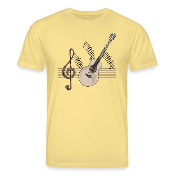 Maquette de T-shirt bio CREATOR Stanley/Stella Unisexe « Guitare Addict » à personnaliser