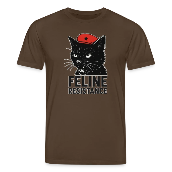 Maquette de T-shirt bio CREATOR Stanley/Stella Unisexe « Chat Noir Révolutionnaire » à personnaliser