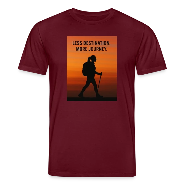 Maquette de T-shirt bio CREATOR Stanley/Stella Unisexe « Randonneuse Aventure Voyage » à personnaliser