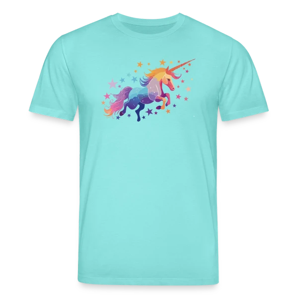 Maquette de T-shirt bio CREATOR Stanley/Stella Unisexe « Licorne Magique Étoiles » à personnaliser