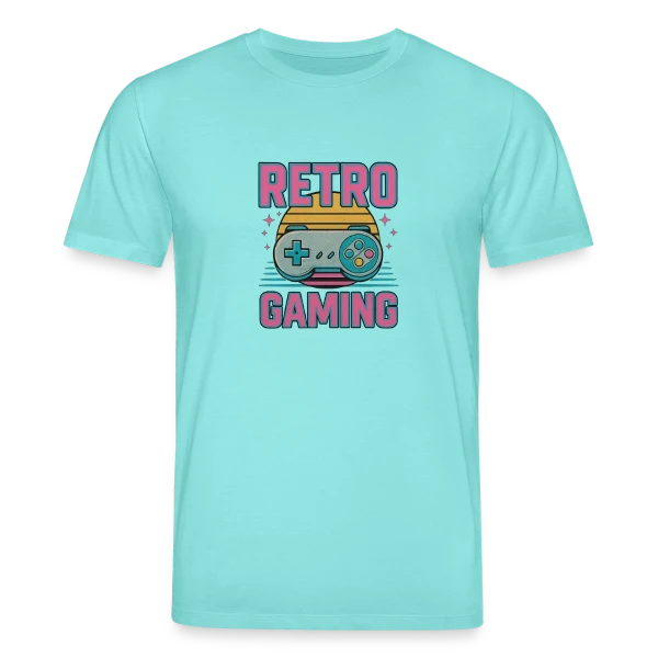 Maquette de T-shirt bio CREATOR Stanley/Stella Unisexe « Manette Rétro Gaming Années 90 » à personnaliser