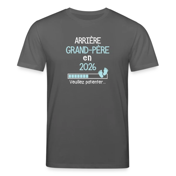 Maquette de T-shirt bio CREATOR Stanley/Stella Unisexe « Arrière-Grand-Père 2026 : Bientôt Papy » à personnaliser