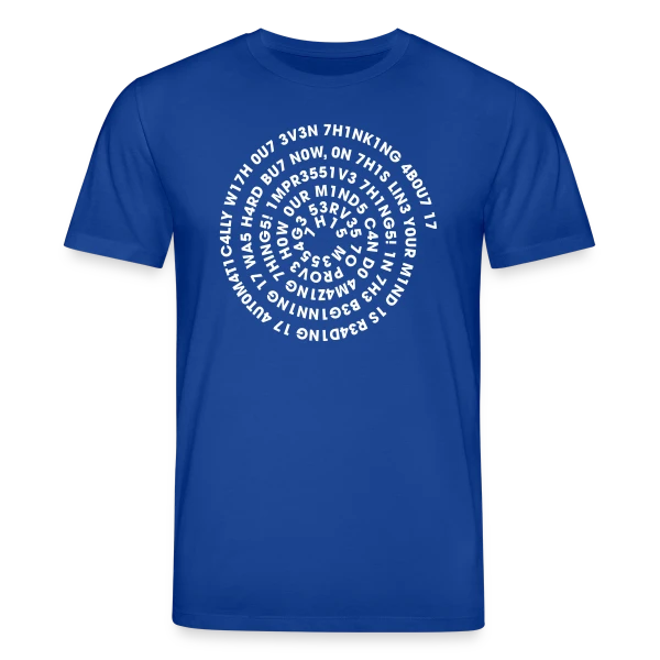 Maquette de T-shirt bio CREATOR Stanley/Stella Unisexe « Leetspeak Flex Spiral - Code & Geek » à personnaliser