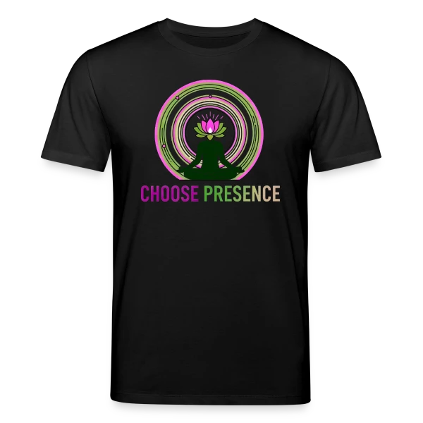 Maquette de T-shirt bio CREATOR Stanley/Stella Unisexe « Choisissez la Présence » à personnaliser