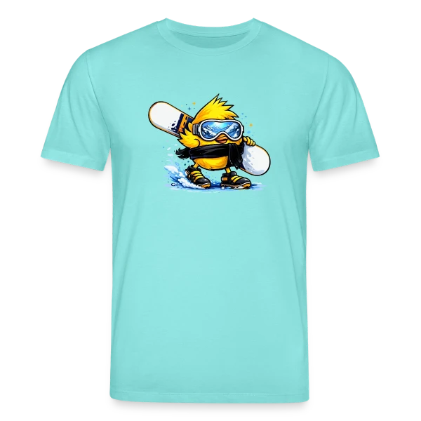 Maquette de T-shirt bio CREATOR Stanley/Stella Unisexe « Snowboardeur Déglingué » à personnaliser