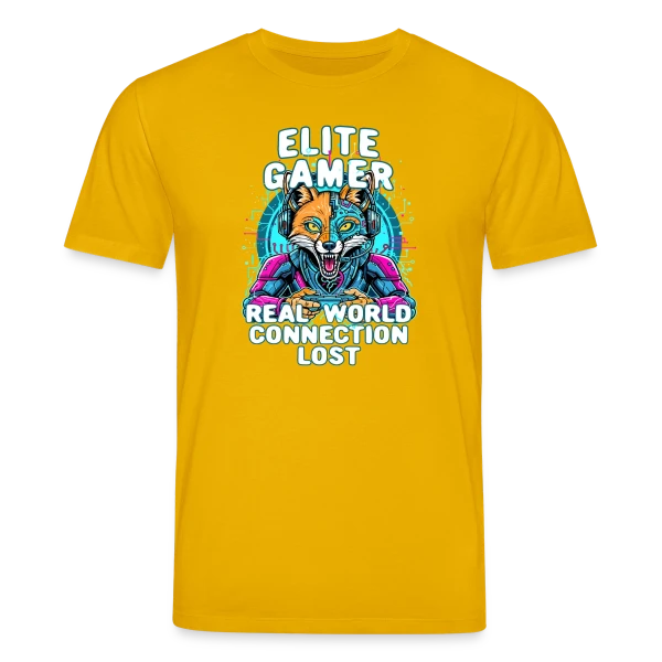 Maquette de T-shirt bio CREATOR Stanley/Stella Unisexe « Élite Gamer : Connexion Fox Humour Geek » à personnaliser