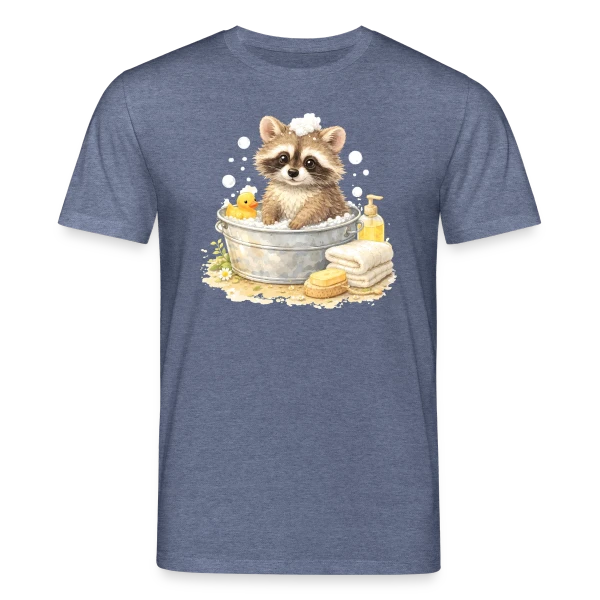 Maquette de T-shirt bio CREATOR Stanley/Stella Unisexe « Bébé Raton Laveur dans le Bain » à personnaliser