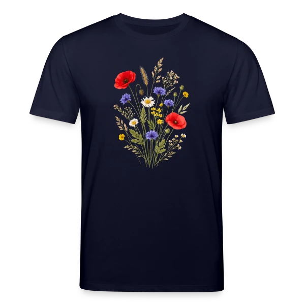 Maquette de T-shirt bio CREATOR Stanley/Stella Unisexe « Fleurs Sauvages - Esprit Bohème Nature » à personnaliser