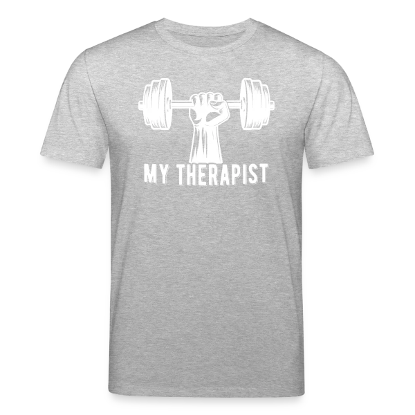 Maquette de T-shirt bio CREATOR Stanley/Stella Unisexe « Ma Thérapeute : La Barre (de Musculation) ! Humour Sportif » à personnaliser
