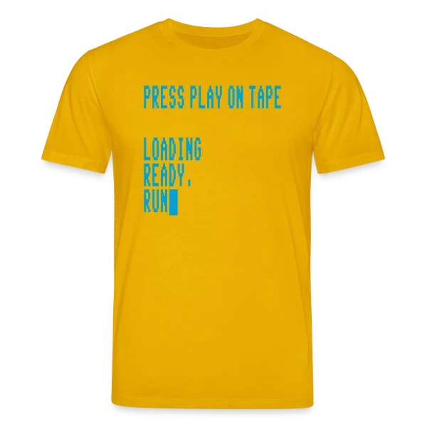 Maquette de T-shirt bio CREATOR Stanley/Stella Unisexe « Press Play on Tape - Ordinateur Rétro C64 » à personnaliser