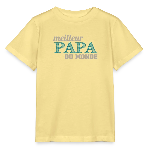 Le Meilleur Papa du Monde - Cadeau Fête des Pères Original sur T-shirt bio MINI CREATOR Stanley/Stella Enfant