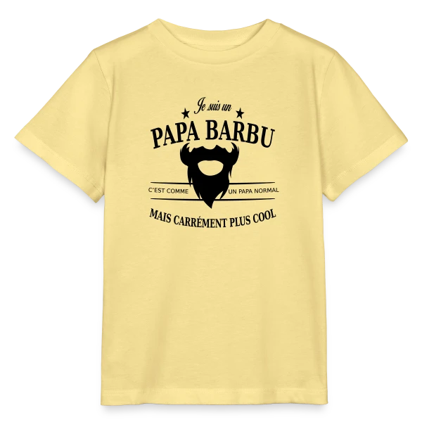 Papa Stylé Barbu sur T-shirt bio MINI CREATOR Stanley/Stella Enfant