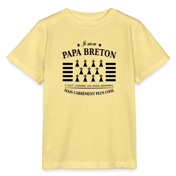Papa Breton Authentique sur T-shirt bio MINI CREATOR Stanley/Stella Enfant