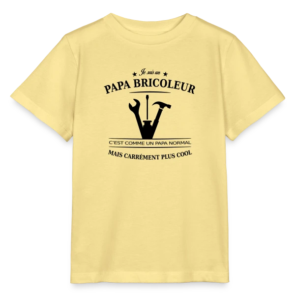 Papa Bricoleur: Le Roi du Bricolage sur T-shirt bio MINI CREATOR Stanley/Stella Enfant