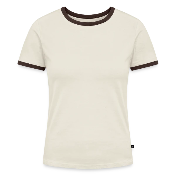 Maquette de T-shirt contrasté Femme à personnaliser