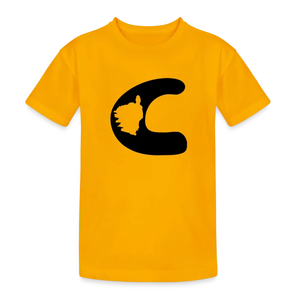 Lettre C Carte Corse sur T-shirt coton épais ado