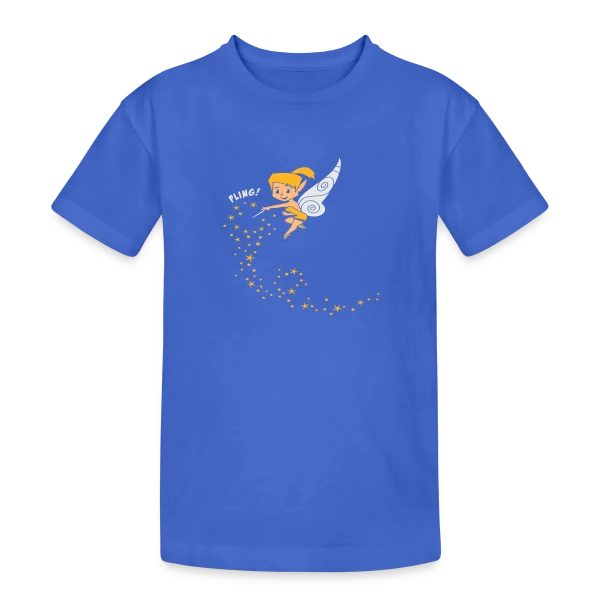 Fée Ombrée Mystérieuse (Design Négatif) sur T-shirt coton épais ado
