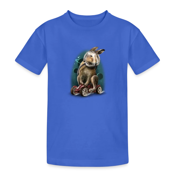 Lapin Racer Spatial sur T-shirt coton épais ado
