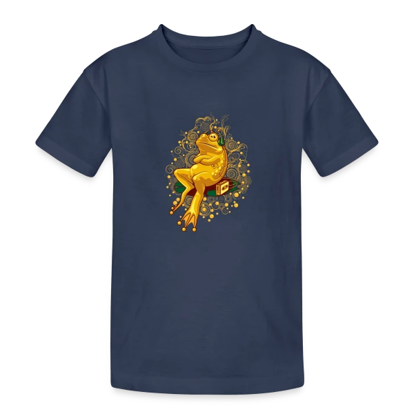 Grenouille Relax : Mode Cassette sur T-shirt coton épais ado