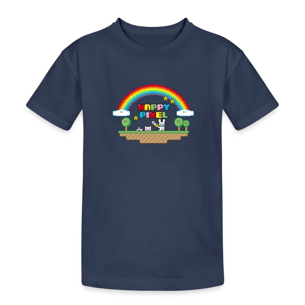Happy Pixel : Humour Décalé Rétro Pixel Art sur T-shirt coton épais ado