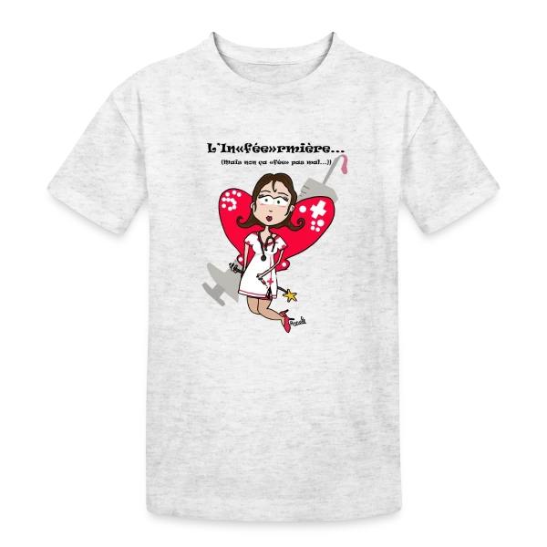 Inféermière Passionnée sur T-shirt coton épais ado