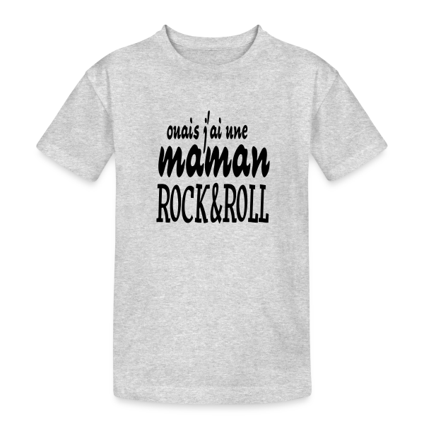 Maman Rock'n'Roll sur T-shirt coton épais ado