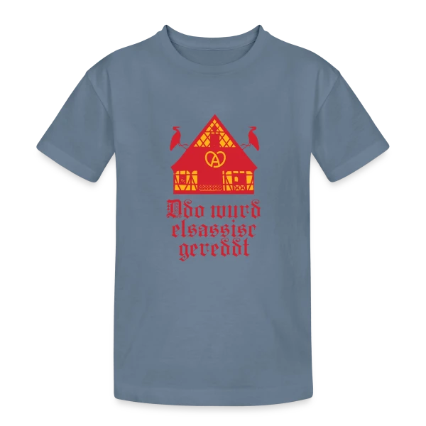 Ici On Parle Alsacien sur T-shirt coton épais ado