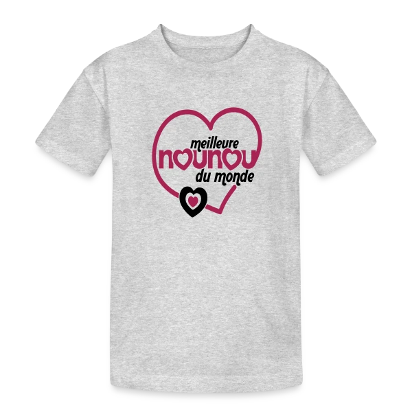 Meilleure Nounou du Monde sur T-shirt coton épais ado