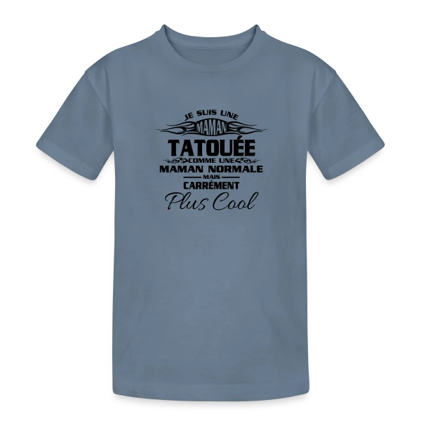 Maman Tatouée Tendance sur T-shirt coton épais ado