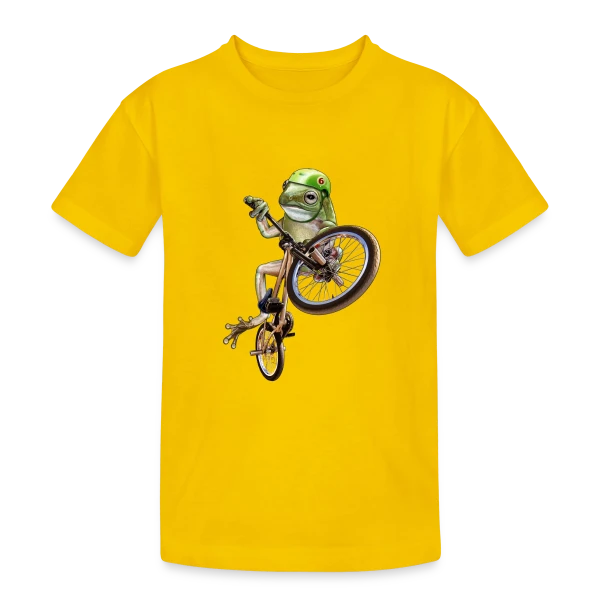 Grenouille BMX : Le Rider des Marais sur T-shirt coton épais ado