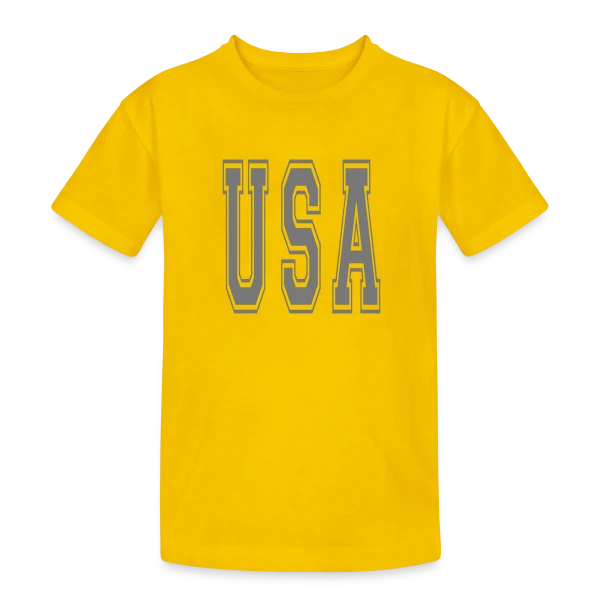 Fierté Américaine: Équipe USA sur T-shirt coton épais ado