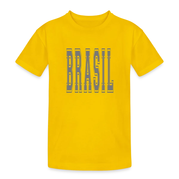 Fierté Brésilienne Football sur T-shirt coton épais ado