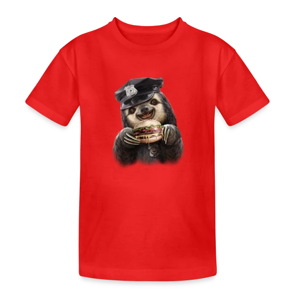 Burger Flic : L'Ordre Gourmand sur T-shirt coton épais ado