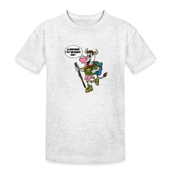 Vache Randonneuse sur T-shirt coton épais ado