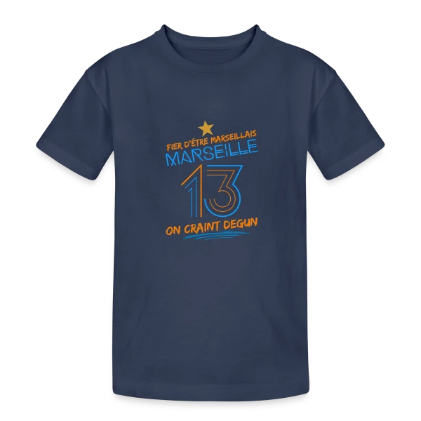Fier Marseillais On Craint Degun sur T-shirt coton épais ado