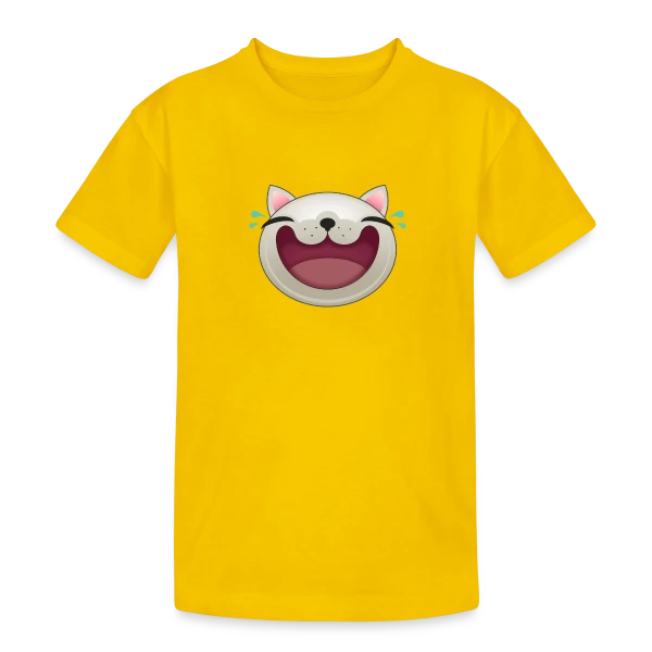 Chat Joyeux : Le Rieur Félin sur T-shirt coton épais ado