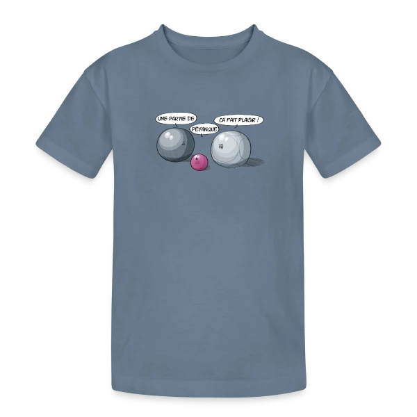 L'Esprit de la Pétanque : Jeu et Convivialité sur T-shirt coton épais ado