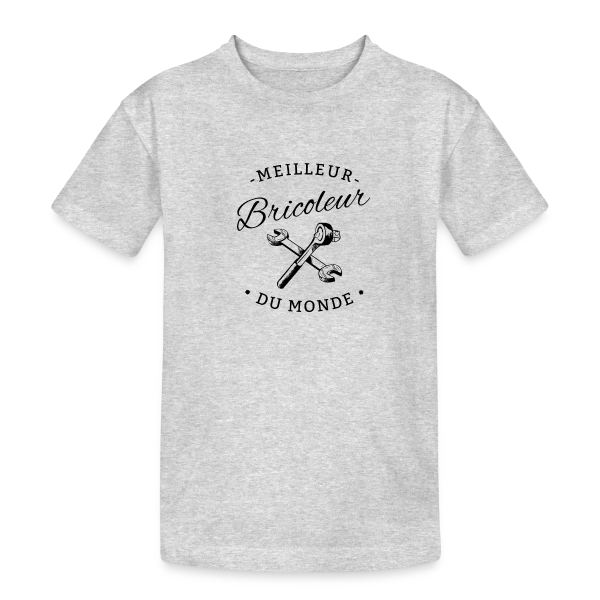 Le Meilleur Bricoleur du Monde sur T-shirt coton épais ado