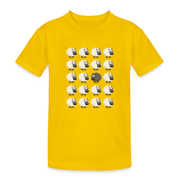 Mouton Noir : L'Esprit Libre sur T-shirt coton épais ado