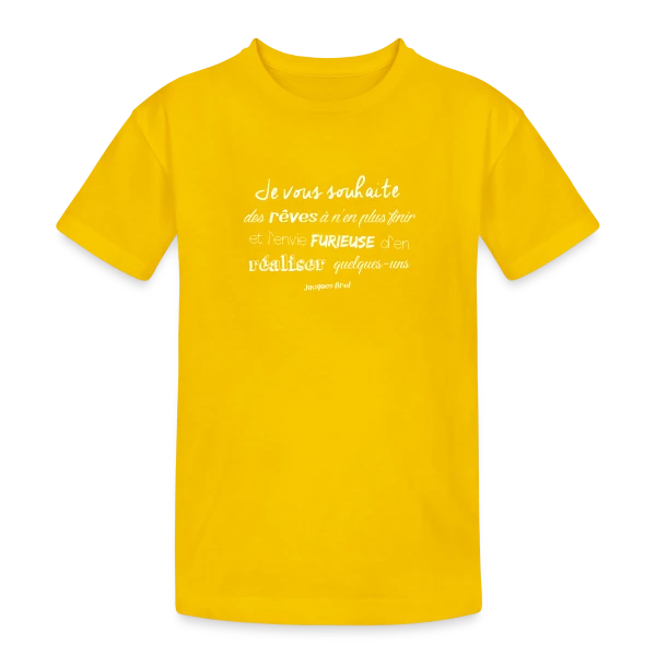 Douce Nuit, Beaux Rêves sur T-shirt coton épais ado