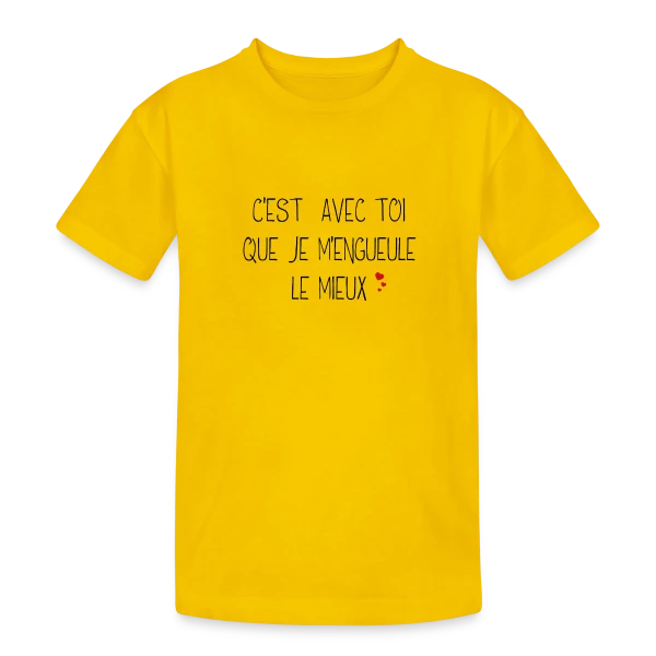 Humour Couple : C'est avec toi que je m'engueule le mieux sur T-shirt coton épais ado