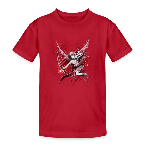 Cupidon, la Flèche d'Amour sur T-shirt coton épais ado