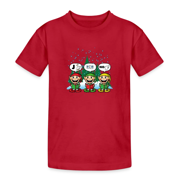 Esprit de Noël sur T-shirt coton épais ado