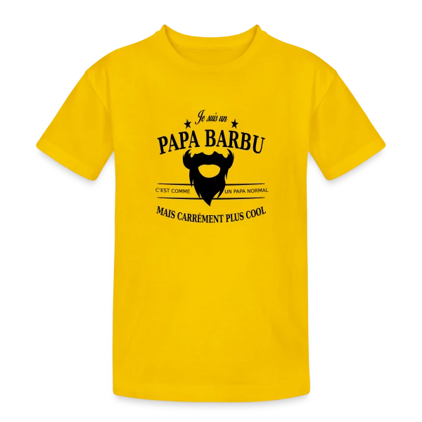 Papa Stylé Barbu sur T-shirt coton épais ado