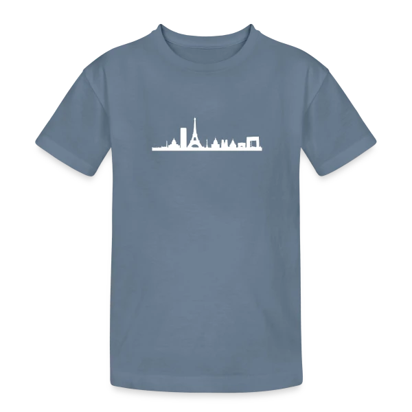 Silhouette Parisienne Élégante sur T-shirt coton épais ado