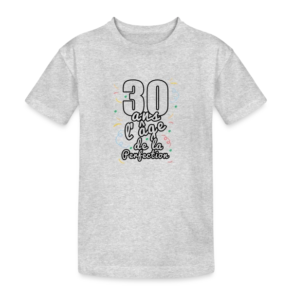 Trentenaire Stylé sur T-shirt coton épais ado