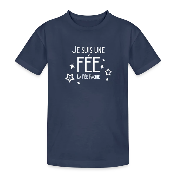 "Je Suis Une Fée" - Magie et Poésie Enchantée sur T-shirt coton épais ado
