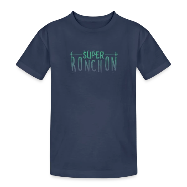 Le Super Ronchon Vert sur T-shirt coton épais ado