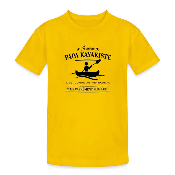 Papa Kayakiste Passionné sur T-shirt coton épais ado